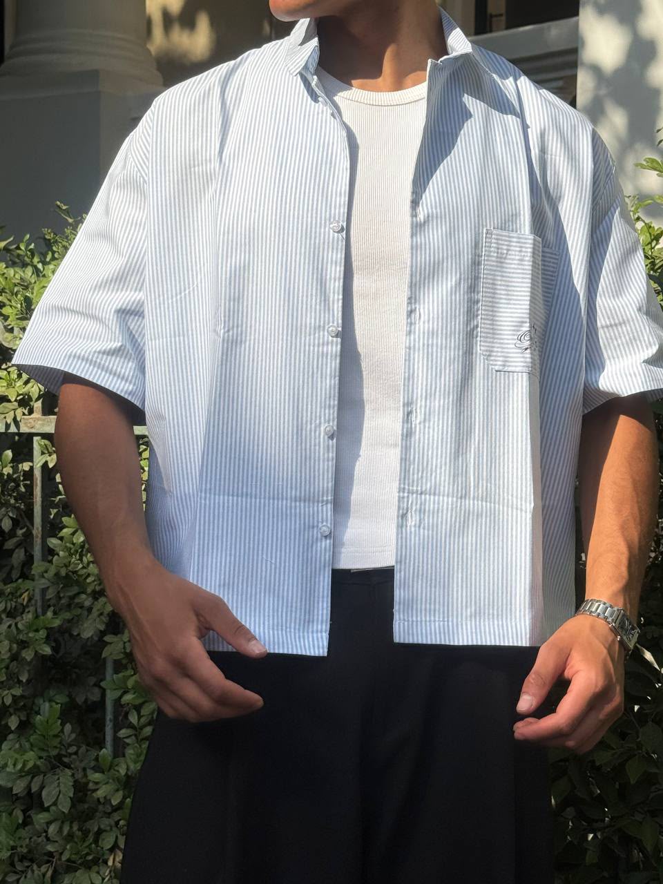 Striped Baby Blue Shirt