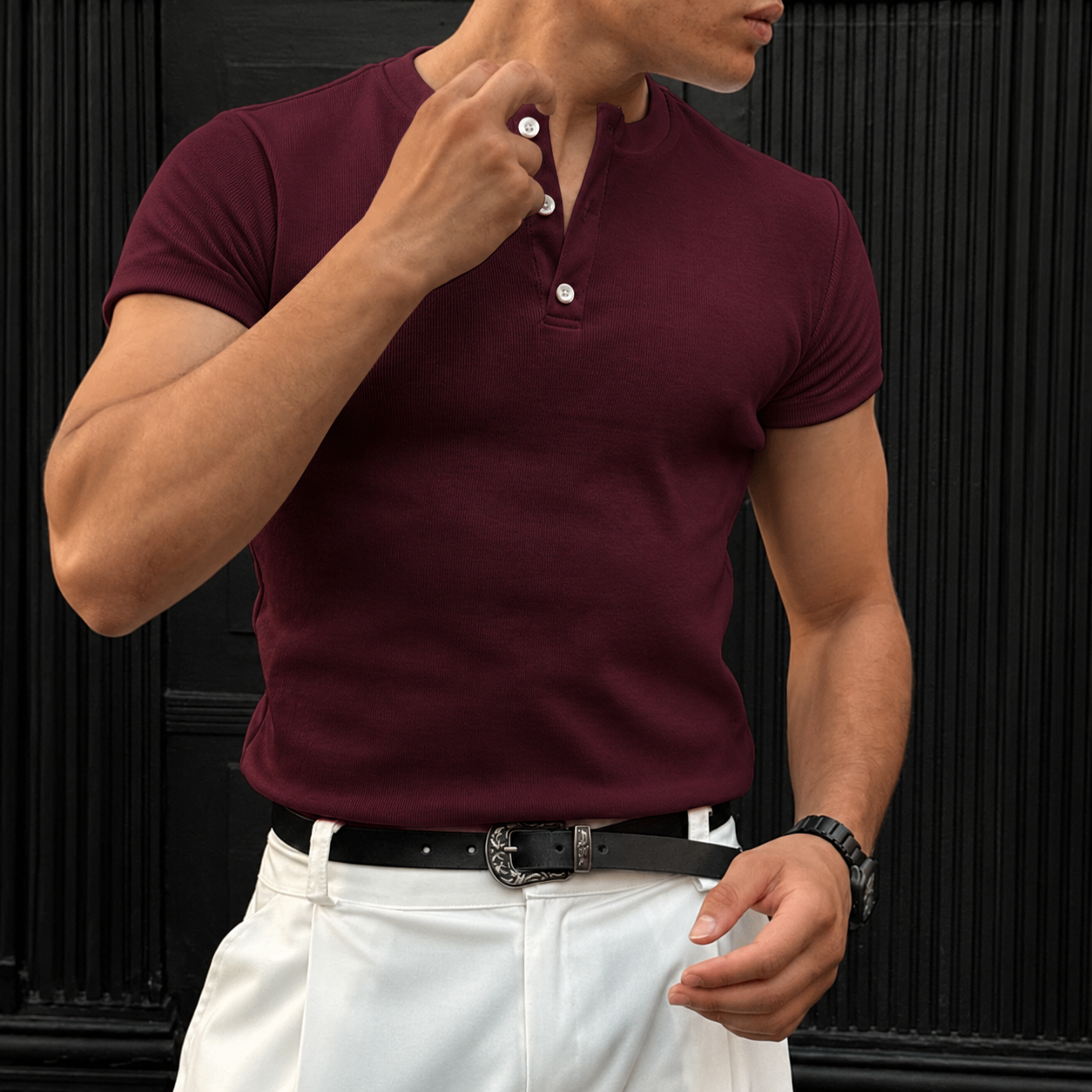 Henely Shirt Burgundy