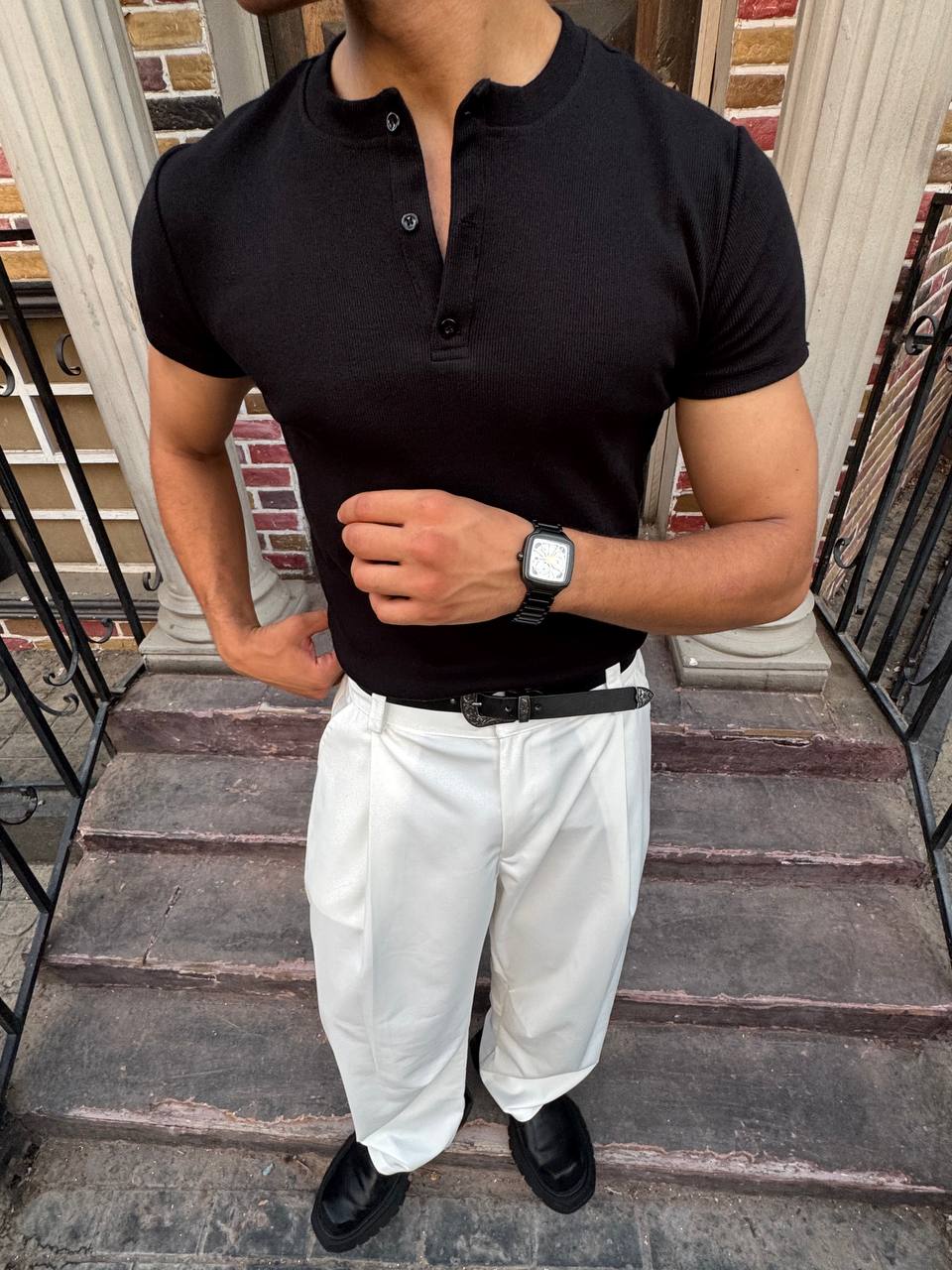 Henley Shirt Black